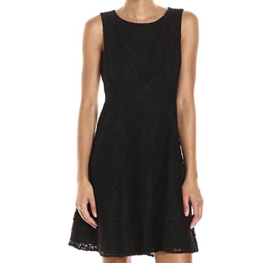Tommy Hilfiger Black Lace Dress with Black Slip